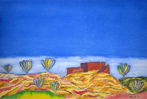 Watercolor of the day - Pueblo Lore
